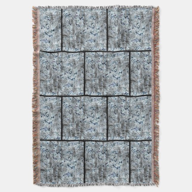 Muito rústico fungo prateado sujo de carbono throw blanket (Front Vertical)