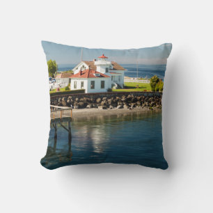 Mukilteo Lighthouse, Mukilteo, Washington, USA Throw Pillow