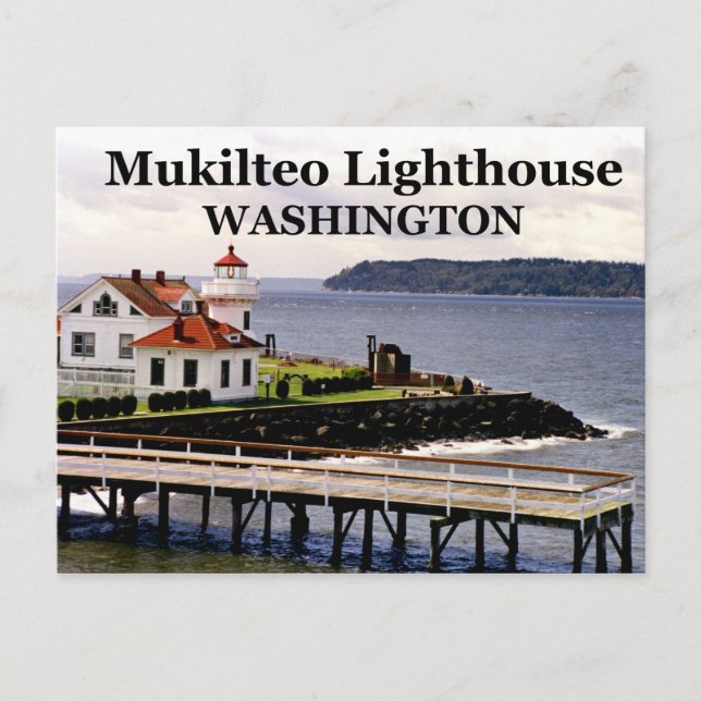 Mukilteo Lighthouse, Washington Postcard #1 (Front)