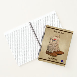 Mukluks On Old Paper Notebook