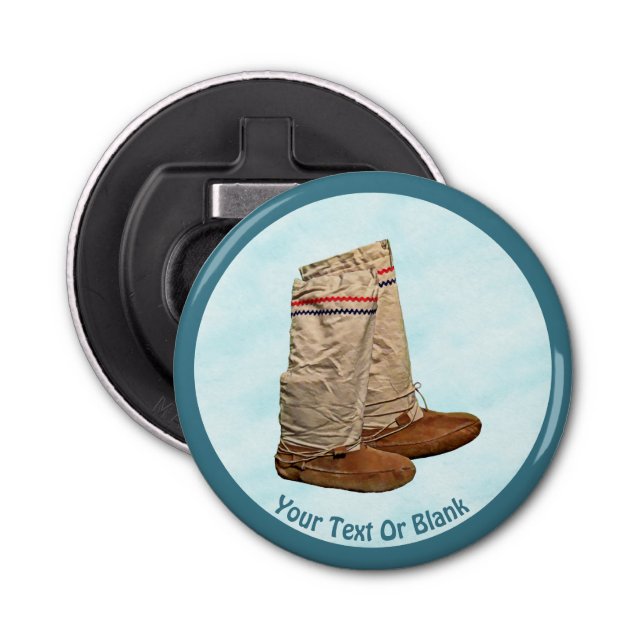 Mukluks On Snow Bottle Opener (Front)