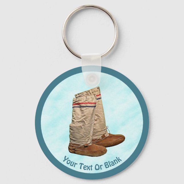 Mukluks On Snow Keychain (Front)