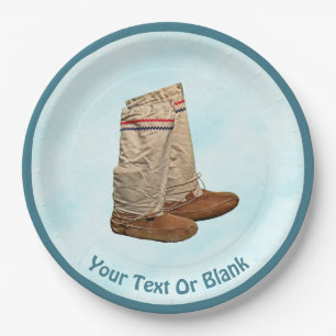 Mukluks On Snow Paper Plate