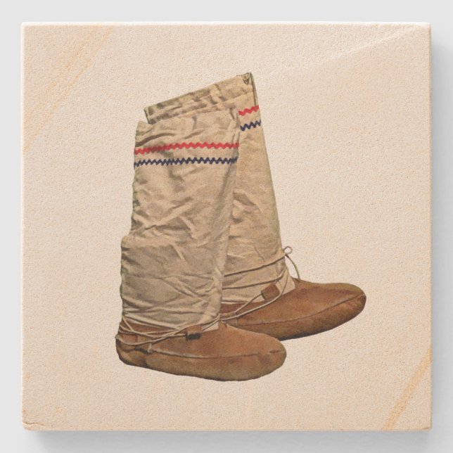 Mukluks Stone Coaster (Front)