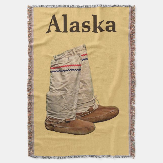 Mukluks Throw Blanket (Front Vertical)