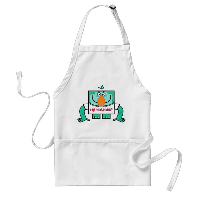 Mukpuddy - "l <3 Muk" - Apron (Front)