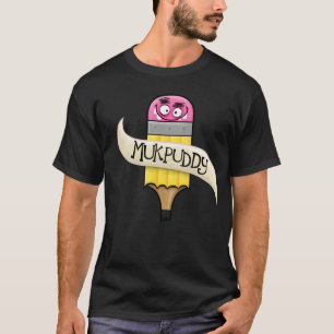 Mukpuddy - "Muk-Pencil" basic mens black t-shirt