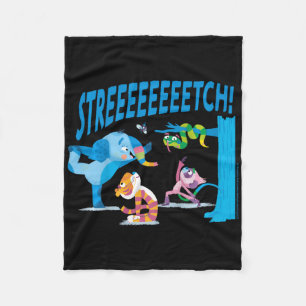 Mula And Friends Stretch! Yoga Kids Fleece Blanket