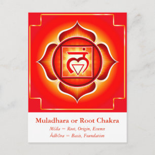 Muladhara or Root Chakra Postcard