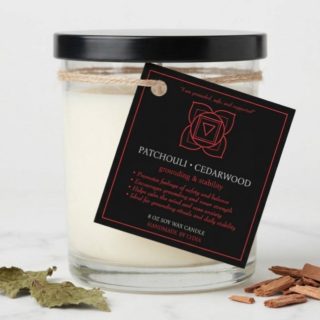 Muladhara Root Chakra Custom Candle Label  (Creator Uploaded)