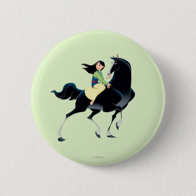 Mulan and Khan 2 Inch Round Button (Front)