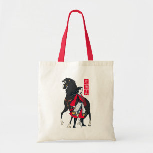Mulan Beside Black Wind Illustration Tote Bag
