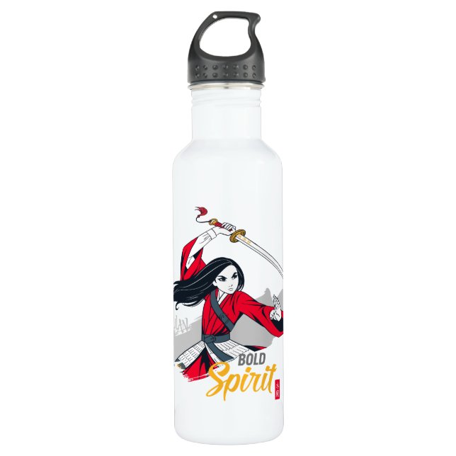 Mulan "Bold Spirit" Illustration 710 Ml Water Bottle (Front)