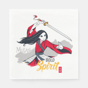 Mulan "Bold Spirit" Illustration Napkin