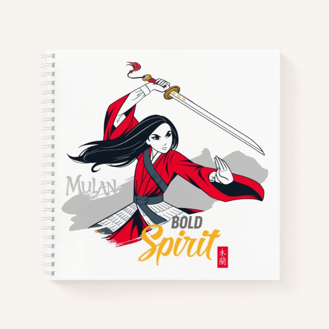Mulan "Bold Spirit" Illustration Notebook (Front)