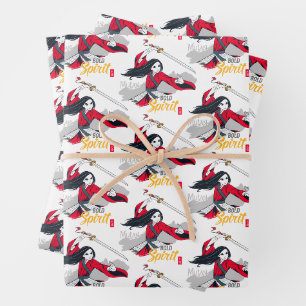 Mulan "Bold Spirit" Illustration Wrapping Paper Sheet