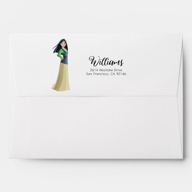 Mulan Courage in Every Step Envelope (Back (Top Flap))