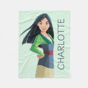 Mulan Courage in Every Step Fleece Blanket