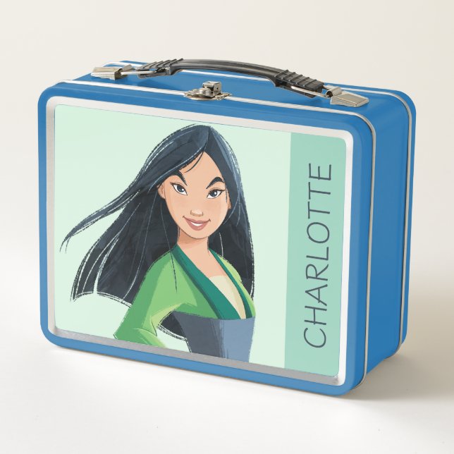 Mulan Courage in Every Step Metal Lunch Box (Front)