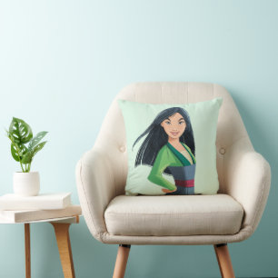 Mulan Courage in Every Step Throw Pillow