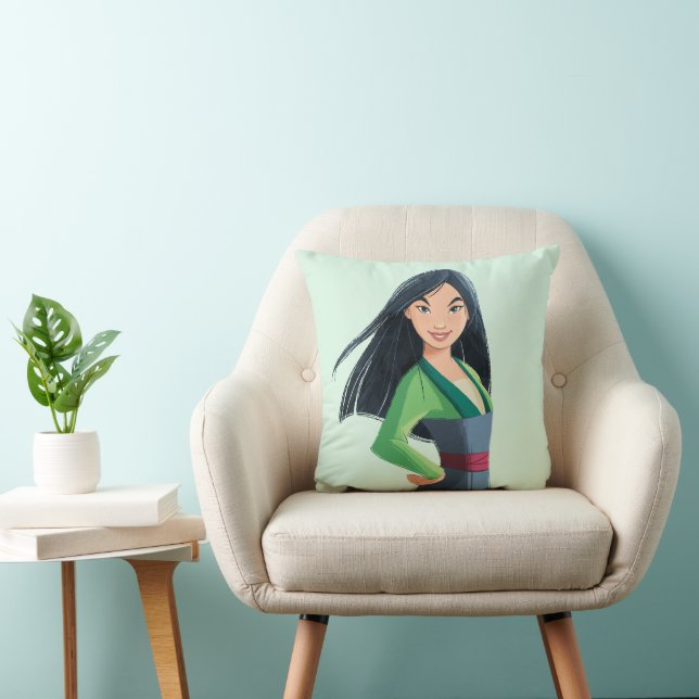 Mulan Courage in Every Step Throw Pillow (Chair)