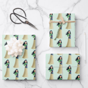 Mulan Courage in Every Step Wrapping Paper Sheet