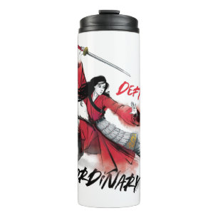 Mulan "Defy Ordinary" Watercolor Thermal Tumbler