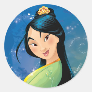 Mulan   Fearless Dreamer Classic Round Sticker
