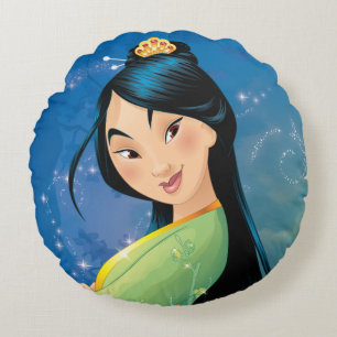 Mulan Fearless Dreamer Round Pillow