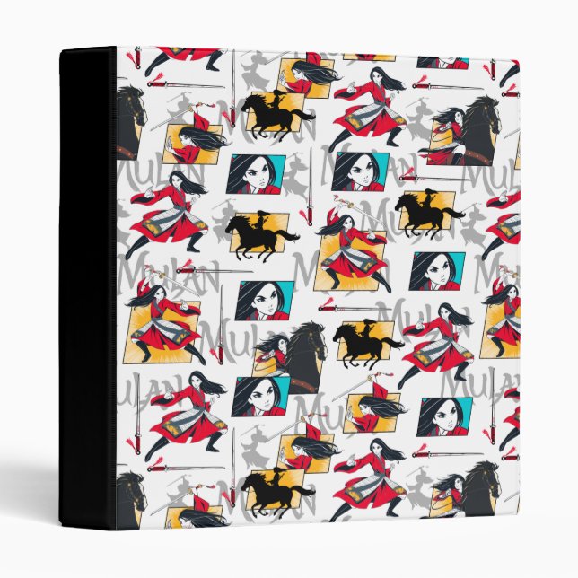 Mulan Illustrated Panels Pattern Binder (Front/Spine)