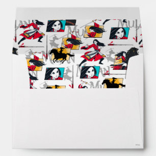 Mulan Illustrated Panels Pattern Envelope