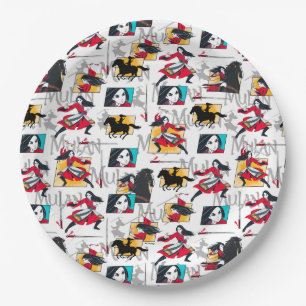 Mulan Illustrated Panels Pattern Paper Plate