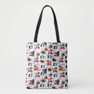 Mulan Illustrated Panels Pattern Tote Bag