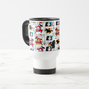 Mulan Illustrated Panels Pattern Travel Mug