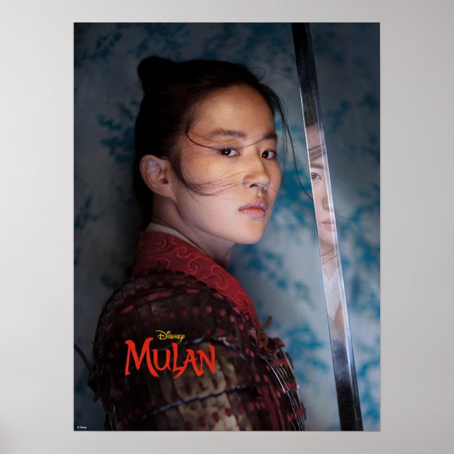 Mulan In Armor Theatrical Art Poster (Front)