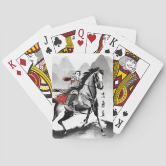 Mulan In Armour Riding Black Wind Cards