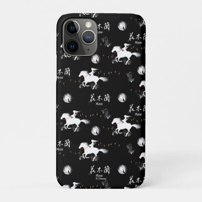 Mulan Riding Black Wind Silhouette Pattern Case-Mate iPhone Case (Back)