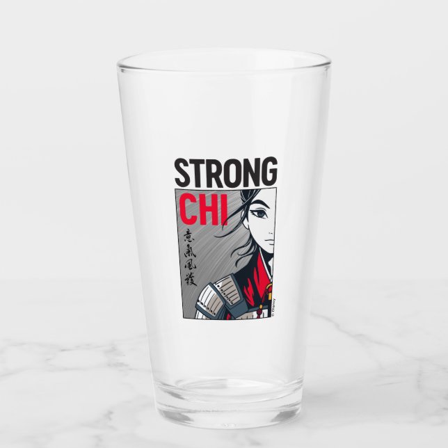 Mulan "Strong Chi" Illustration Glass (Front)