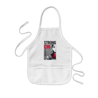 Mulan "Strong Chi" Illustration Kids Apron