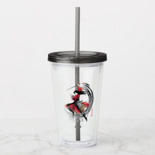 Mulan Sword Art Watercolor Acrylic Tumbler