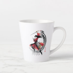 Mulan Sword Art Watercolor Latte Mug