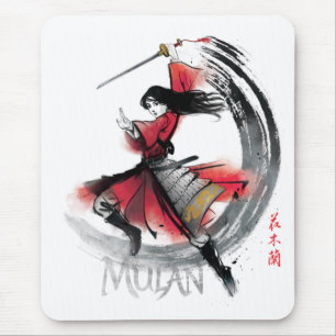 Mulan Sword Art Watercolor Mouse Pad