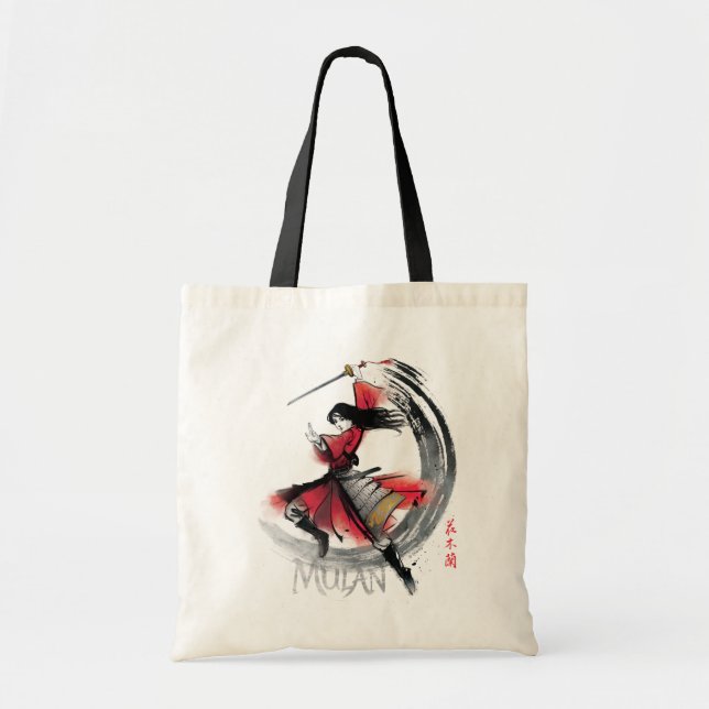 Mulan Sword Art Watercolor Tote Bag (Front)