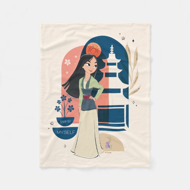 Mulan True to Myself Fleece Blanket (Front)