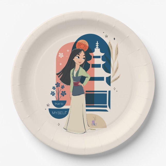 Mulan True to Myself Paper Plate (Front)