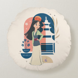 Mulan True to Myself Round Pillow