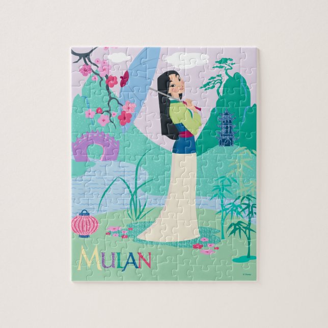 Mulan Walks Through Garden Jigsaw Puzzle (Vertical)