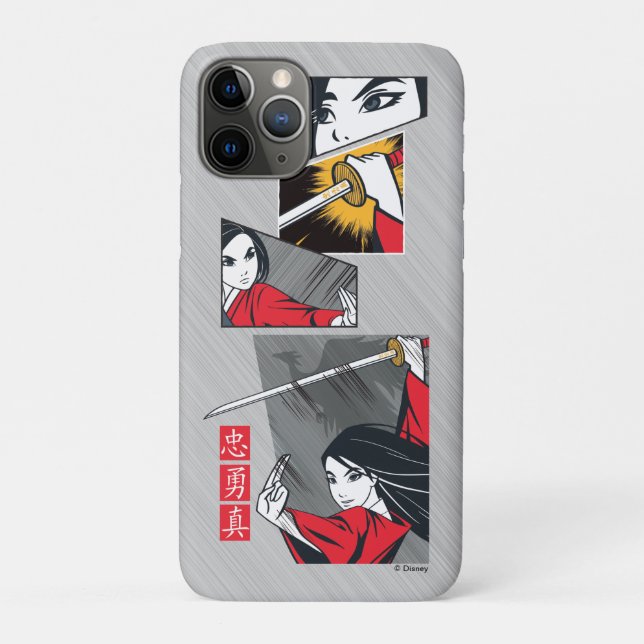 Mulan With Sword Illustrated Panels Case-Mate iPhone Case (Back)
