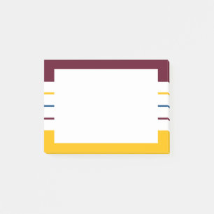 Mulberry Amber Autumnal Stripes Post-it Notes
