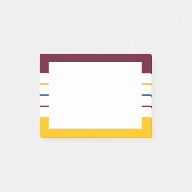Mulberry Amber Autumnal Stripes Post-it Notes (Front)